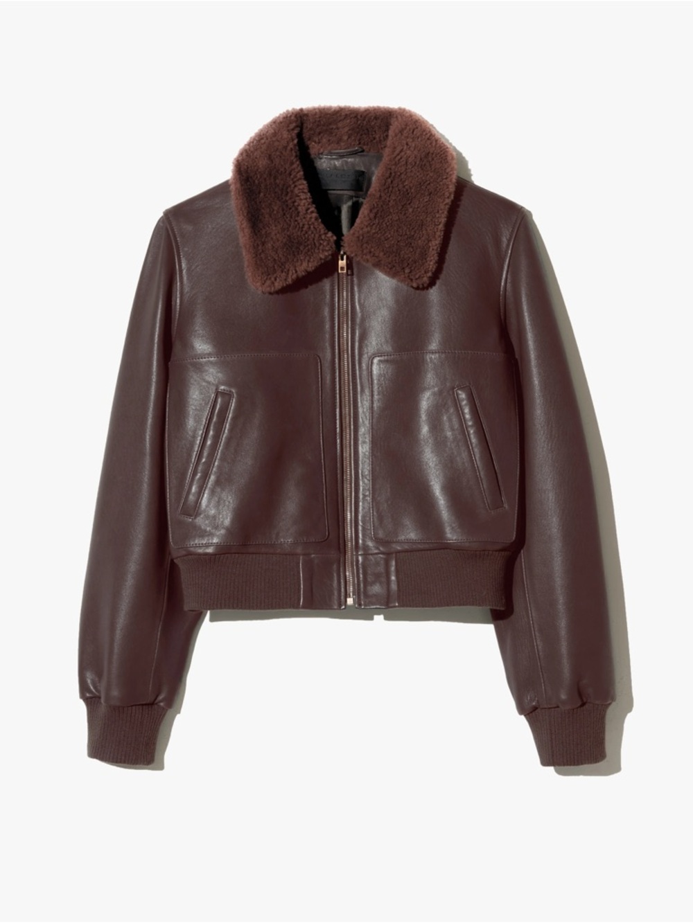 Nili Lotan Tom Leather Jacket Dark Brown Medium